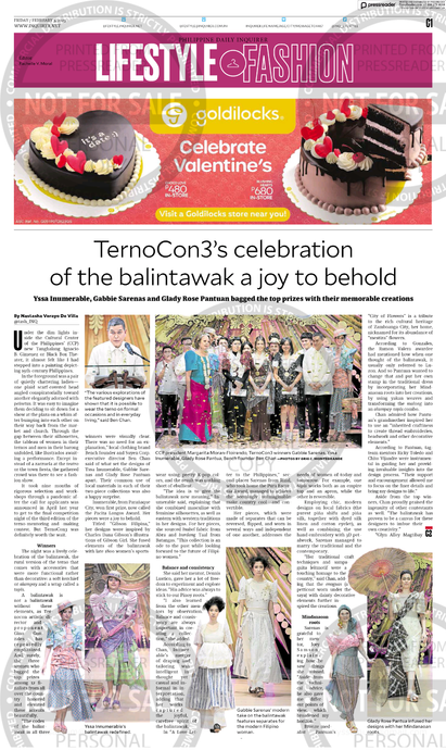 Inquirer: Ternocon3's celebration of the balintawak ajoy to behold.