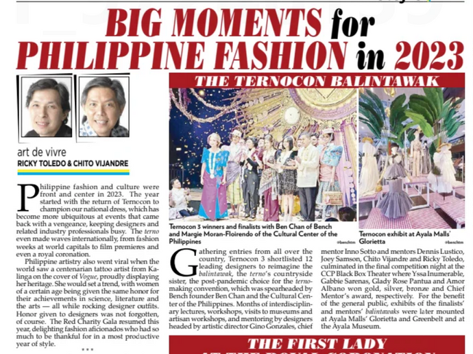 Philippine Star: Big Moments for Philippine Fashion for 2023