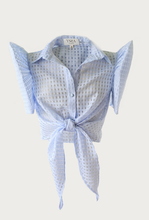 Load image into Gallery viewer, Pacita Terno Wrap Top Blue
